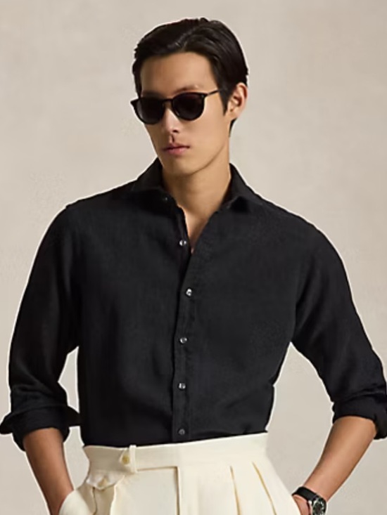 Polo Ralph Lauren Other - Polo Ralph Lauren Black Cotton/Cashmere Long Sleeve Button Down Shirt